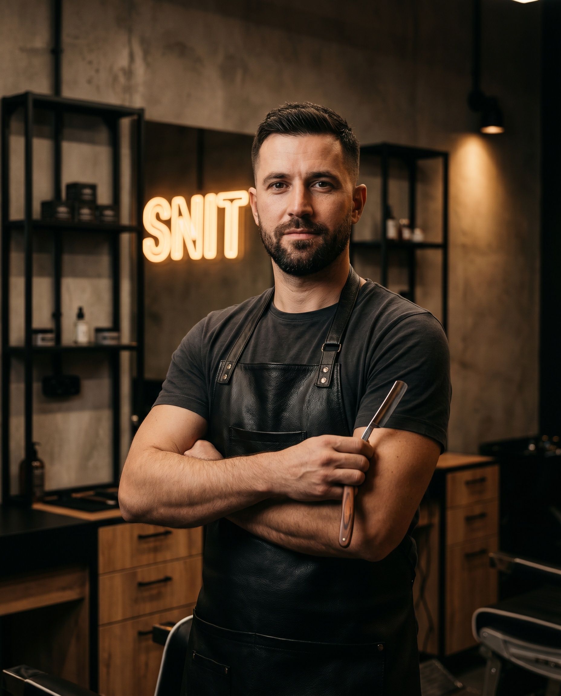 Barber van SNIT aan het werk
